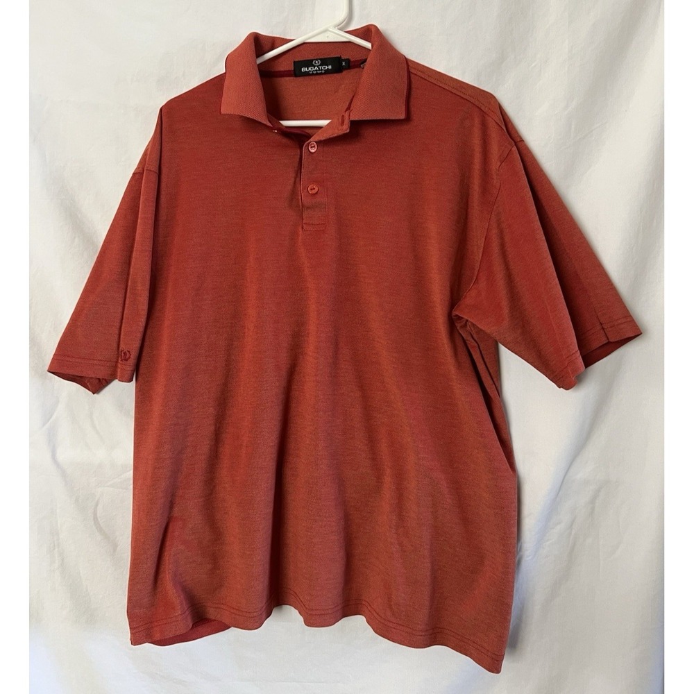 Bugatchi‎ Uomo Polo Shirt Men's XL Orange And Red